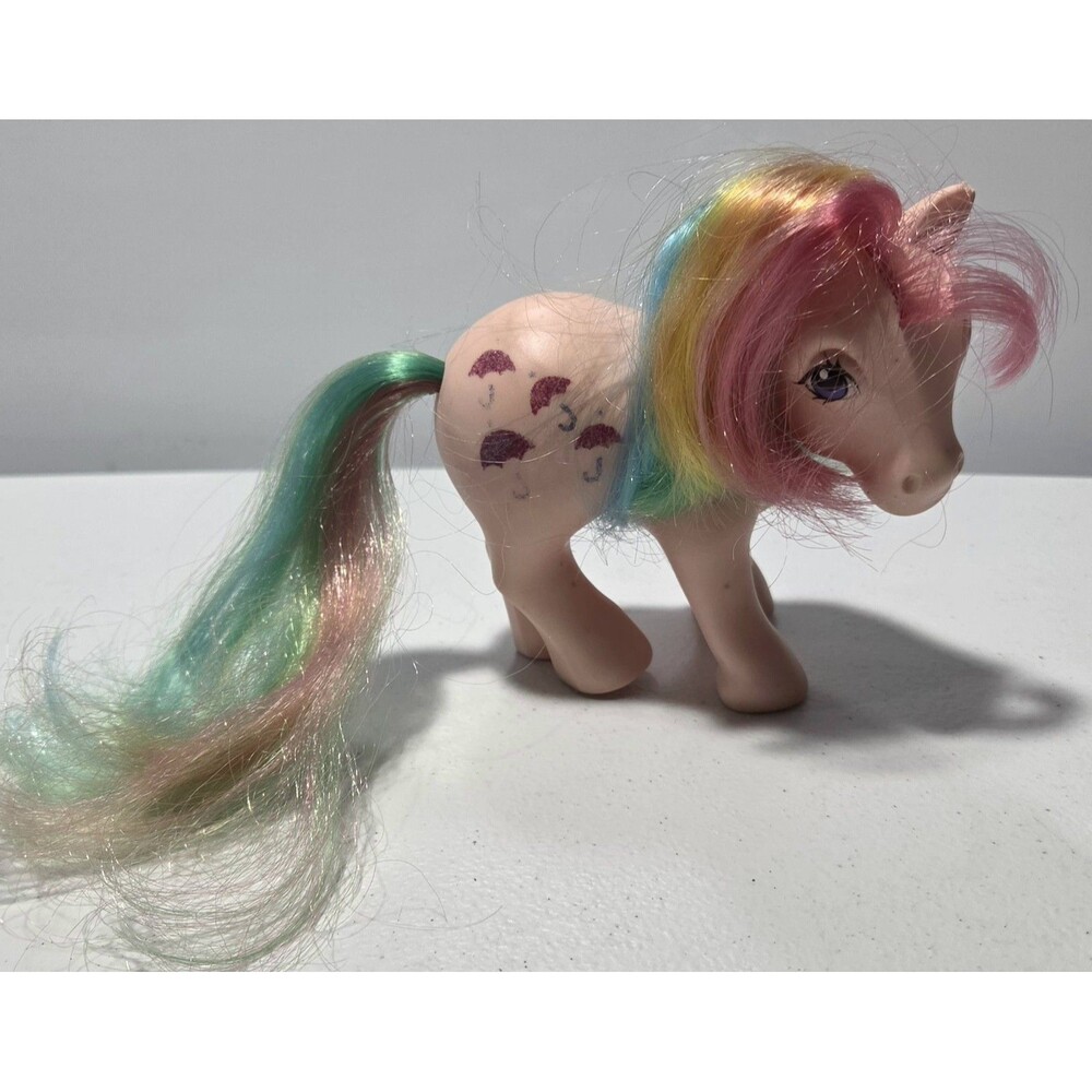 Vintage 1983 My Little Pony G1 Parasol Rainbow Hair Umbrellas 80s Figure